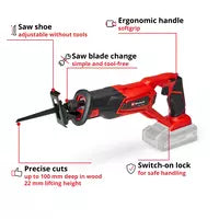 Einhell PXC 18V 100mm Cordless Reciprocating Saw Skin