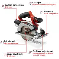 Einhell PXC 18V 165mm Circular Saw Skin