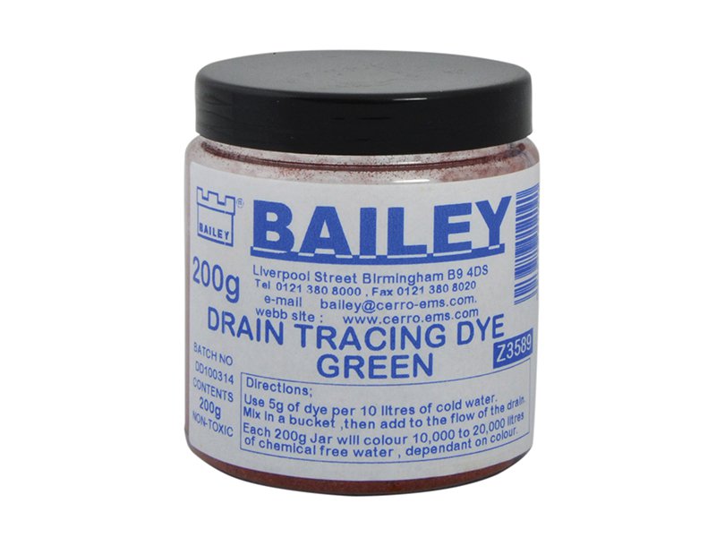 Bailey 3589 Drain Tracing Dye - Green Main Image