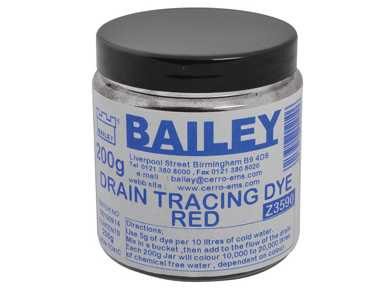 Bailey 3590 Drain Tracing Dye - Red Main Image