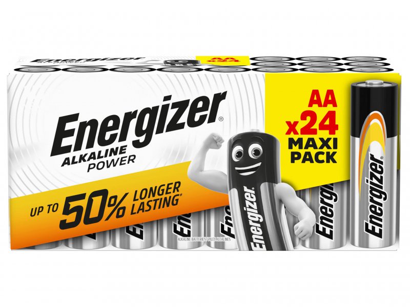 Energizer® AA Cell Alkaline Power Batteries (Pack 24) Main Image