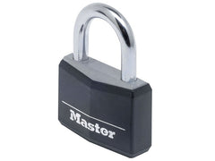 Master Lock Aluminium Black Vinyl Cover 40mm Padlock 4 Pin Main Image