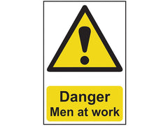Scan Danger Men At Work - PVC Sign 400 x 600mm Main Image
