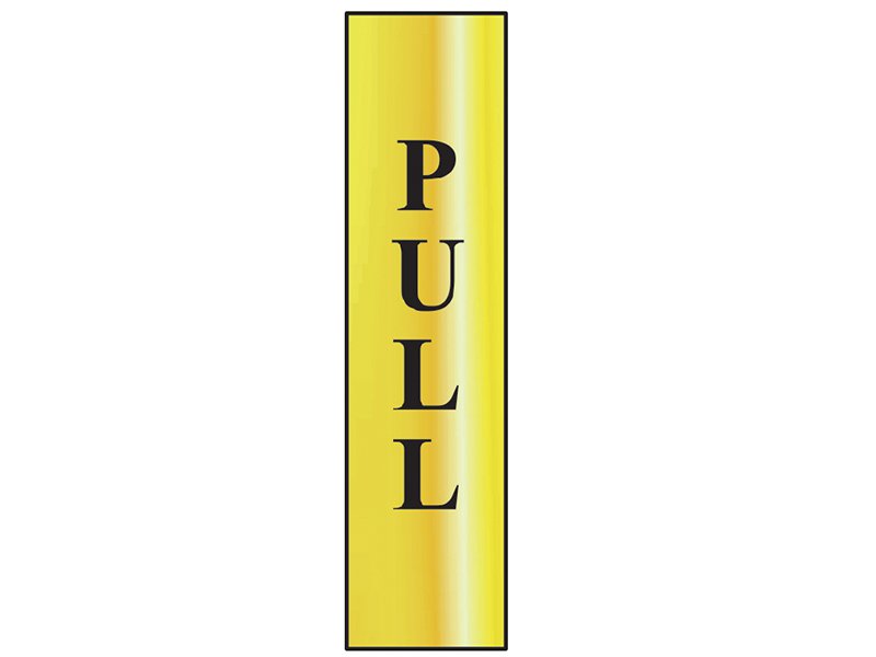 Scan Pull vertical - Polished Brass Effect 200 x 50mm Main Image