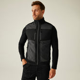 Regatta E-Volve Unisex Softshell Hybrid Bodywarmer Ash/Black L