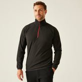 Regatta Navigate Half Zip Fleece Black/Red XL