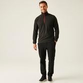 Regatta Navigate Half Zip Fleece Black/Red L