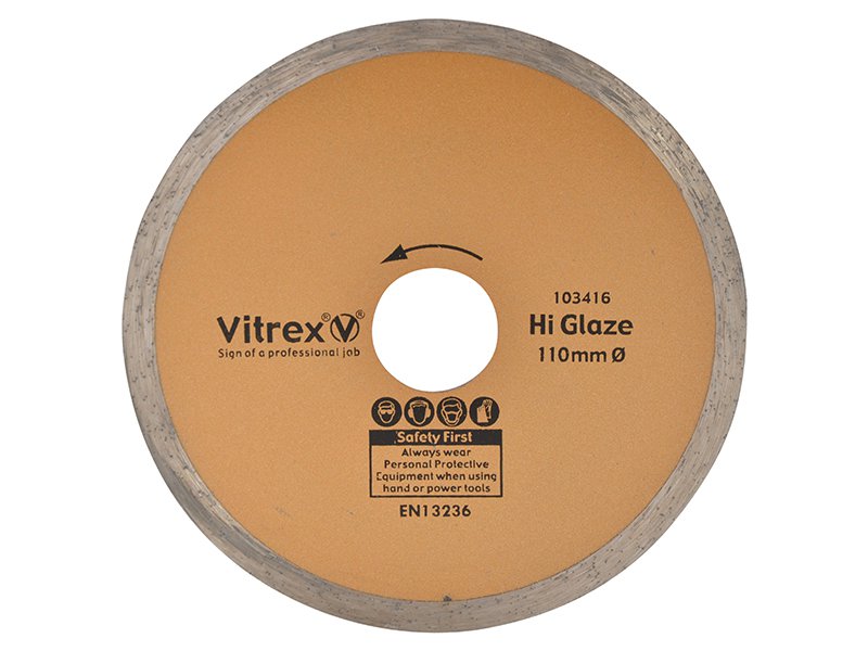 Vitrex 10 3416 Diamond Blade Hi Glaze 110mm Main Image
