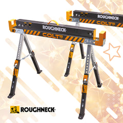 XMS Roughneck Colt Folding Saw Horse Twin Pack