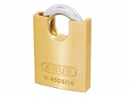 ABUS 65/50CS 50mm Brass Padlock Closed Shackle Carded