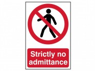 Strictly No Admittance - PVC 200 x 300mm