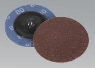 Sealey Quick Change Sanding Disc 50mm 80Grit Pack of 10
