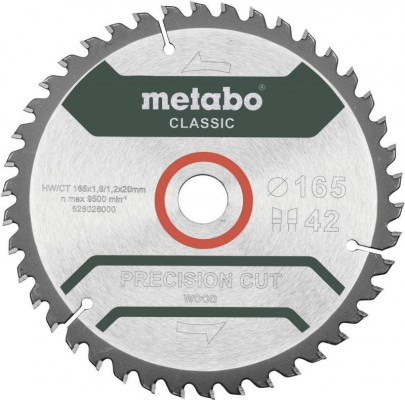 Metabo Precision Cut Classic Circular Saw Blade165x2042WZ5