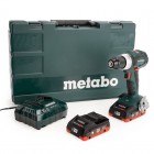 Metabo SB18LTBL SE Black Limited Edition Brushless Combi Drill with 2 x 4 Ah LiHD Batteries, ASC 55 Charger & Plastic Ca