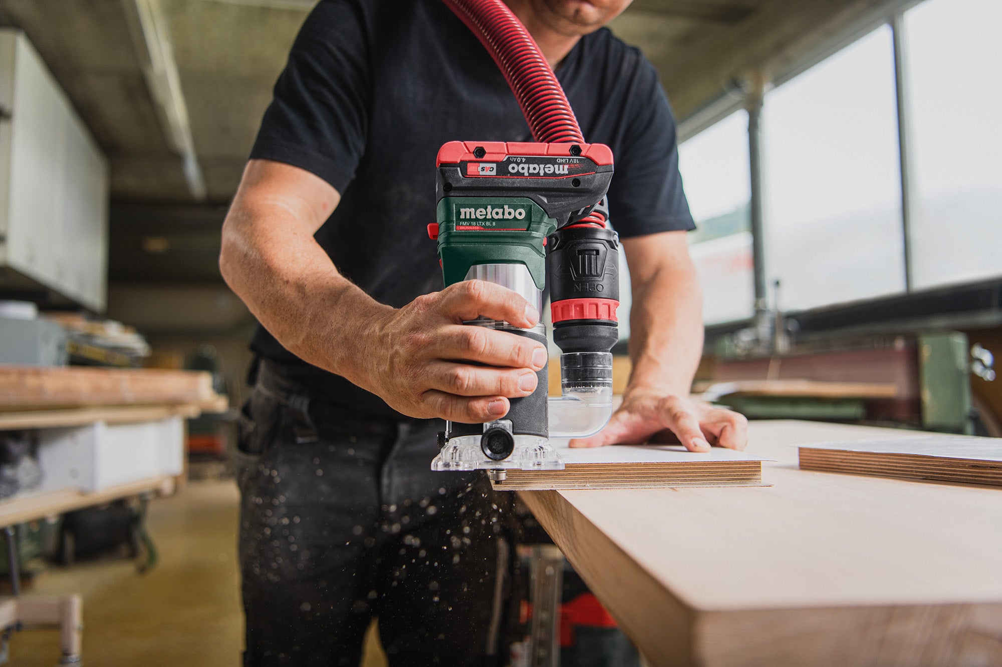 Metabo FMV 18 LTX BL 8 1/4  Trim Router