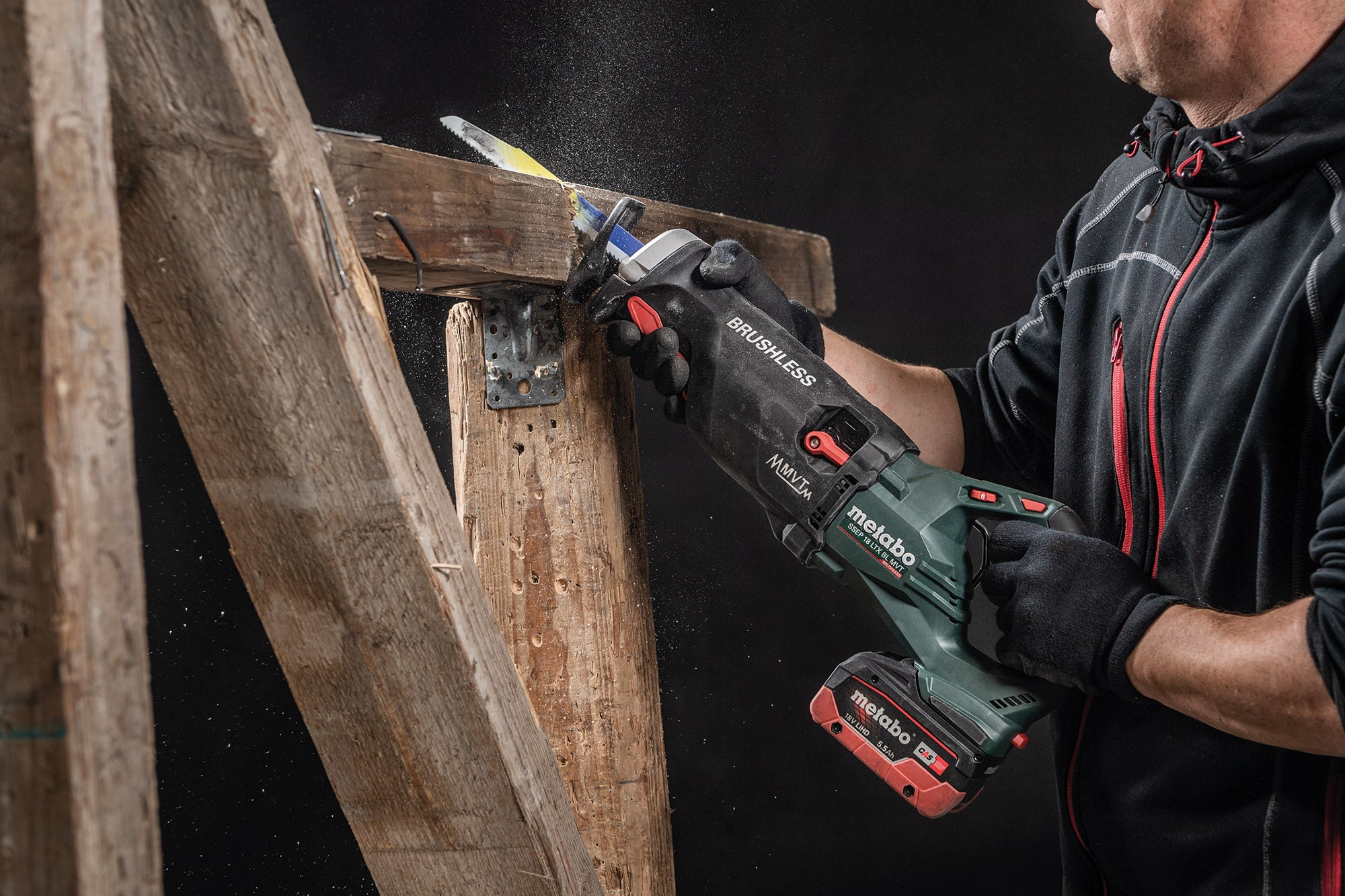Metabo SSEP 18 LTX BL MV Brushless Recip Saw, With Anti Vibration & Pendulam Action Body Only in metaBOX