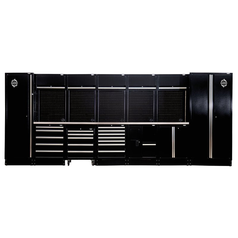 BUNKER 25 Piece Modular Storage Combo with Sink and Stainless Steel Worktop, 4915mm Main Image