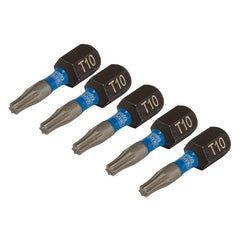 Draper Expert TX-STAR Impact Screwdriver Bits, T10 x 25mm, 1/4" Hex (Pack of 5) Main Image