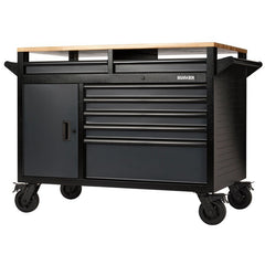 BUNKER 14 Drawer Multi-Functional Workbench Roller Tool Cabinet, 48", Grey Main Image