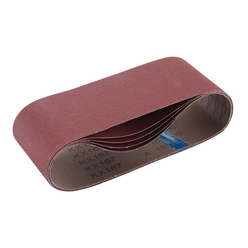 Cloth Sanding Belt, 100 x 610mm, 180 Grit (Pack of 5) Main Image