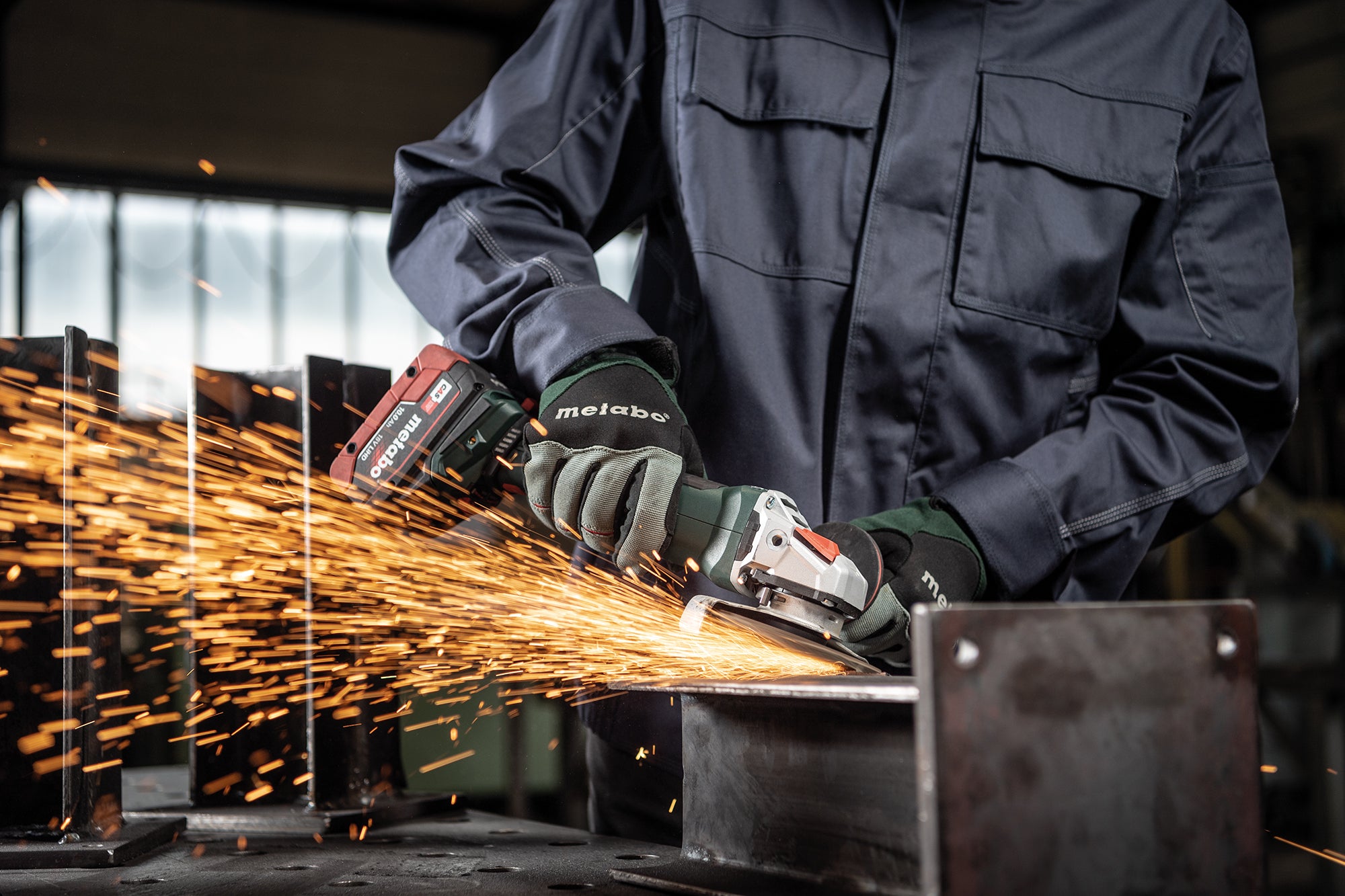 Metabo WPB 18 LT BL 11-125 Quick 5  Angle Grinder with Dead-mans Paddle & Brake Body Only + MetaBOX