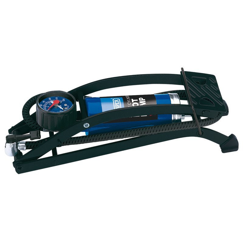 Single Cylinder Foot Pump with Pressure Gauge Main Image
