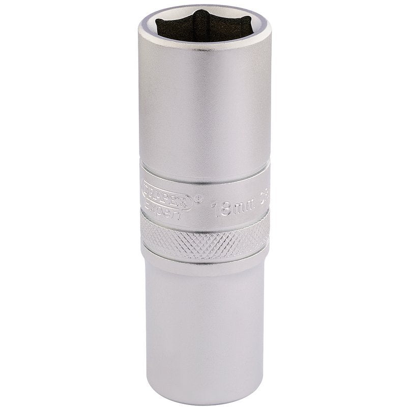 6 Point Metric Deep Socket, 1/2" Sq. Dr., 18mm Main Image