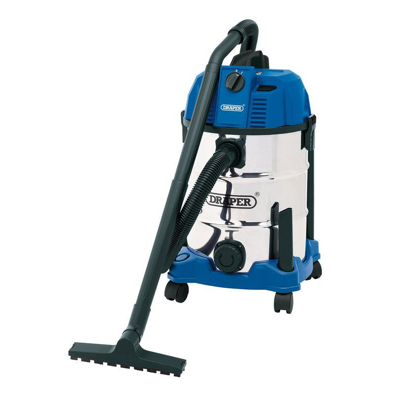 Wet and Dry Vacuum Cleaner with Stainless Steel Tank, 30L, 1600W Main Image