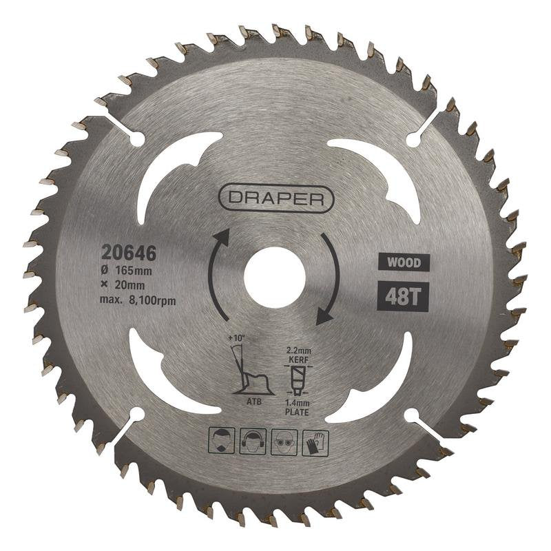 TCT Circular Saw Blade for Wood, 165 x 20mm, 48T Main Image