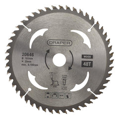TCT Circular Saw Blade for Wood, 165 x 20mm, 48T Main Image