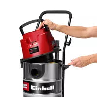 Einhell PXC 36V (2x18) 30 Litre Stainless Steel Wet and Dry Vac Skin