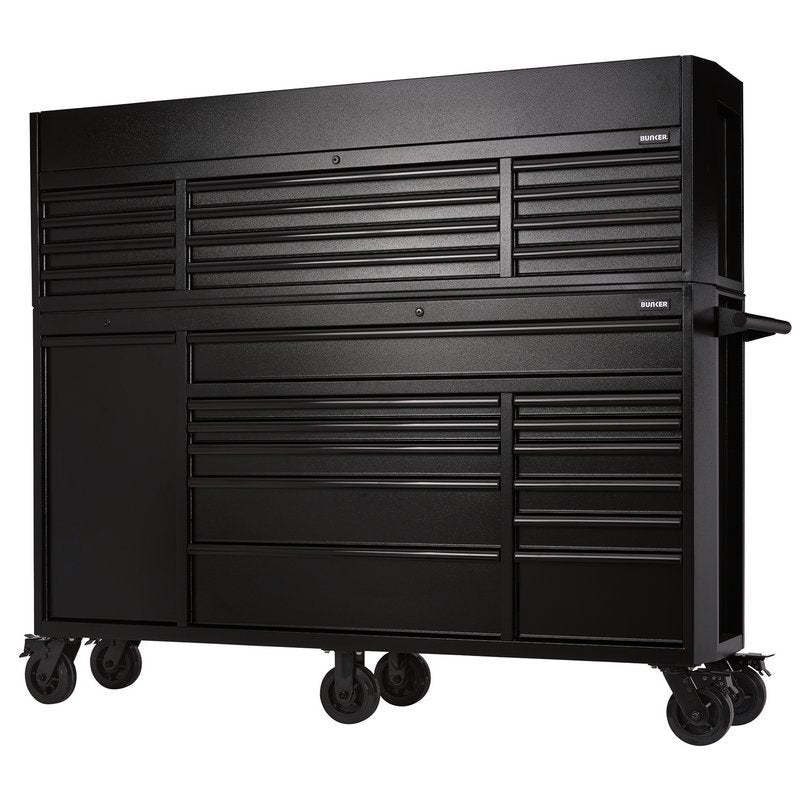 BUNKER 25 Drawer Combined Roller Cabinet and Tool Chest, 72", Black Main Image