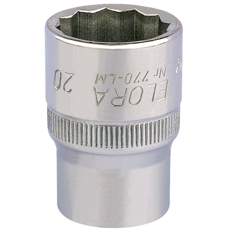 Elora Bi-Hexagon Socket, 1/2" Sq. Dr., 20mm Main Image