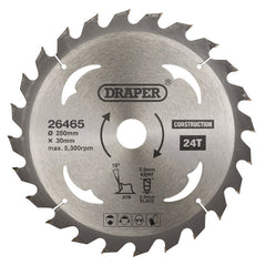 TCT Construction Circular Saw Blade, 250 x 30mm, 24T Main Image