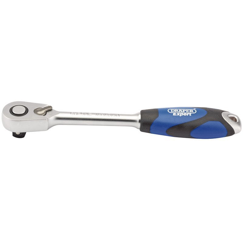 60 Tooth Micro Head Reversible Soft Grip Ratchet, 1/2" Sq. Dr. Main Image