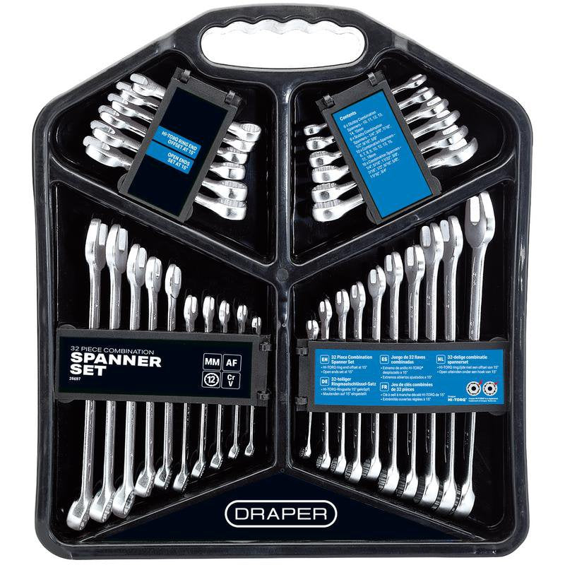 Draper HI-TORQ Four Combination Spanner Sets (32 Piece) Main Image