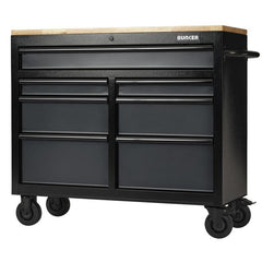 BUNKER 7 Drawer Workbench Roller Tool Cabinet, 41", Grey Main Image
