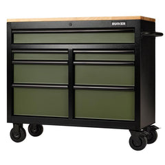 BUNKER 7 Drawer Workbench Roller Tool Cabinet, 41", Green Main Image