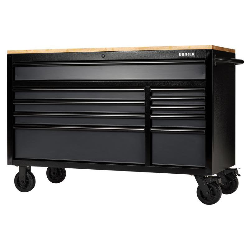 BUNKER 10 Drawer Workbench Roller Tool Cabinet, 56", Grey Main Image