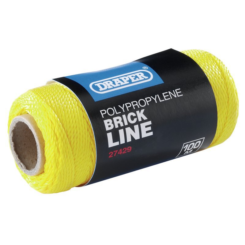 Polypropylene Brick Line, 100m, Yellow Main Image