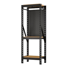 BUNKER 17 Piece Modular 3 Tier Racking with Hardwood Shelving and Pegboards, 750mm Main Image