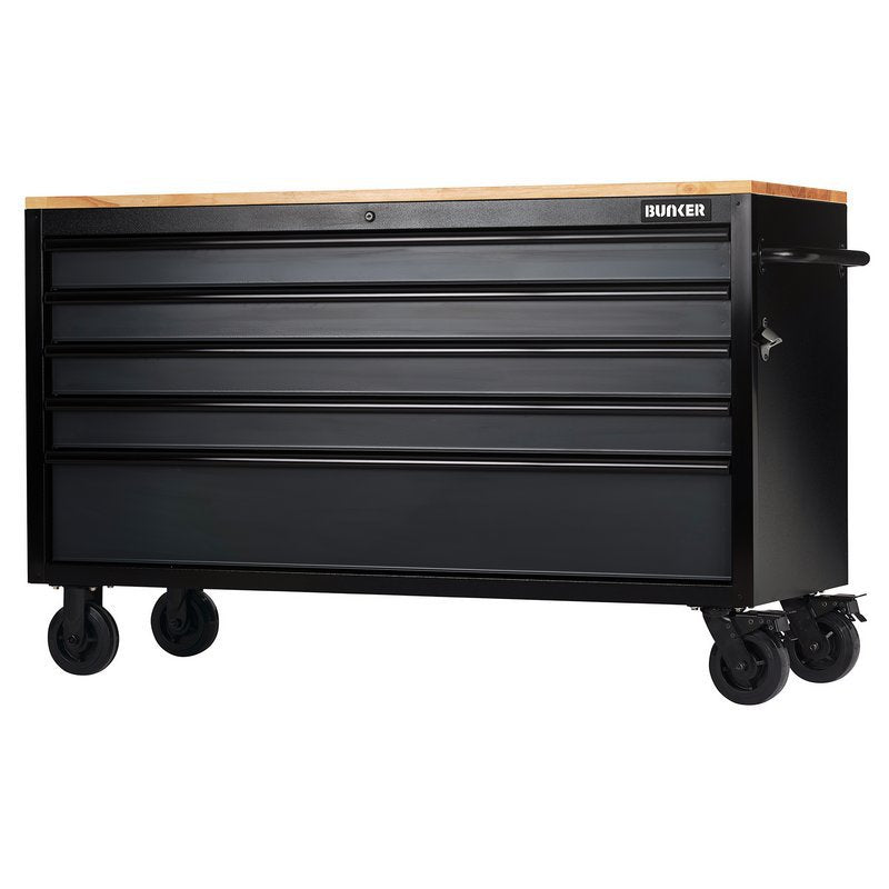 BUNKER 5 Drawer Workbench Roller Tool Cabinet, 61", Grey Main Image