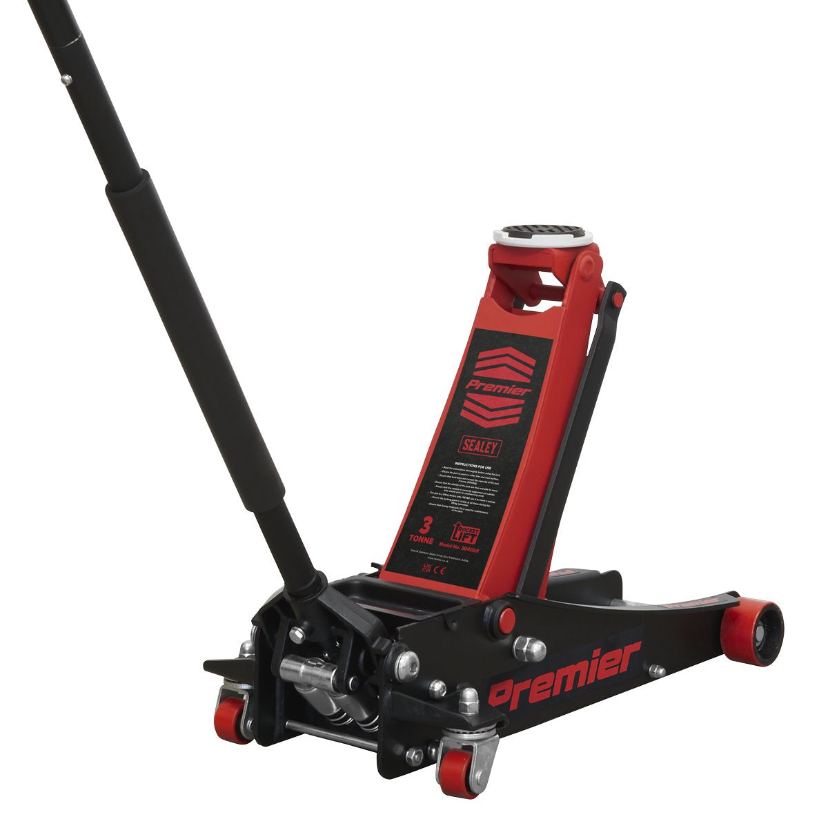 Sealey Trolley Jack 3tonne Rocket Lift Red Main Image