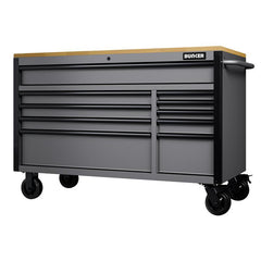 BUNKER 10 Drawer Workbench Roller Tool Cabinet, 56", Light Grey Main Image