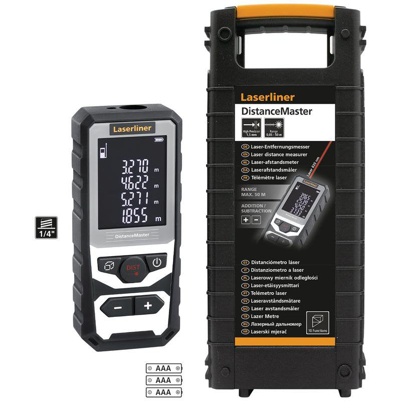 Laserliner 080.982A DistanceMaster Laser Rangefinder, 50m Main Image