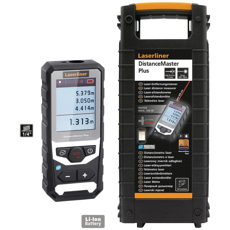 Laserliner 080.983A DistanceMaster Plus Laser Rangefinder, 100m Main Image