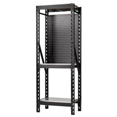 BUNKER 17 Piece Modular 3 Tier Racking with Stainless Steel Shelving and Pegboards, 750mm Main Image [src:32452_1.jpg@20260922134038]