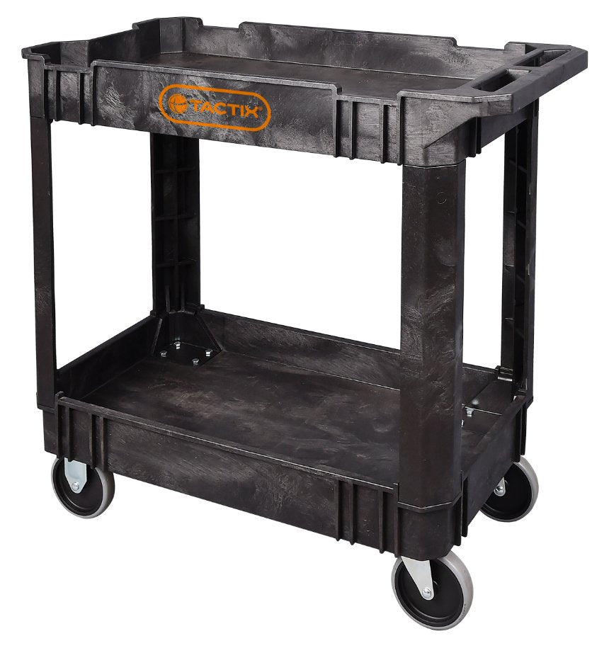 Tactix Durable Plastic Service Cart 2 Tier Trolley 86.6cm (34 Inch) Main Image