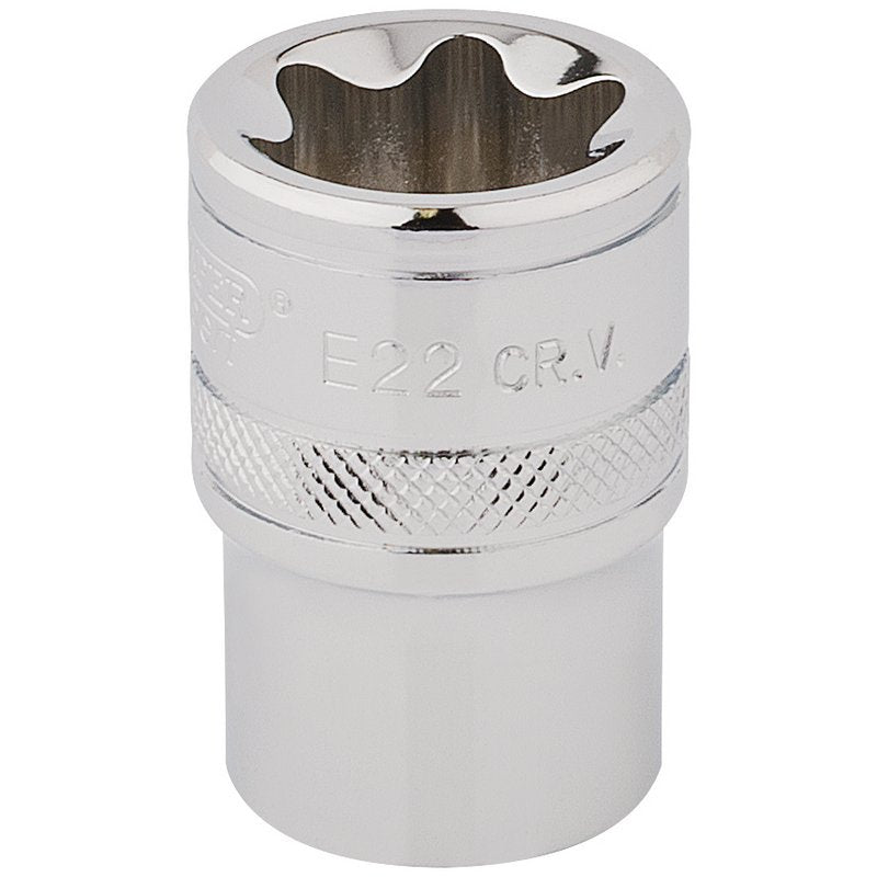 Draper TX-STAR Socket, 1/2" Sq. Dr., E22 Main Image