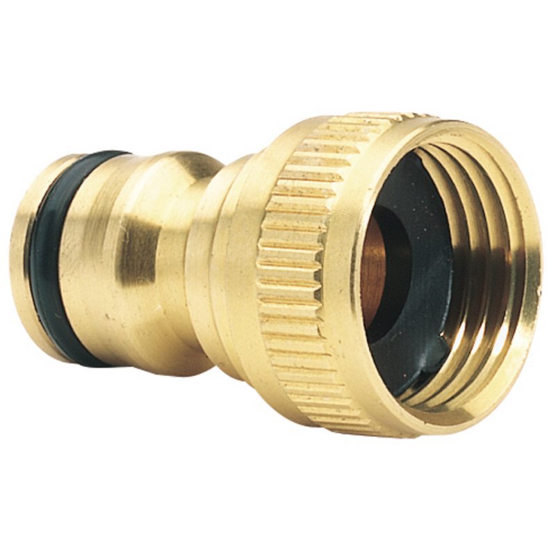 Brass Garden Hose Tap Connector, 1/2" Main Image